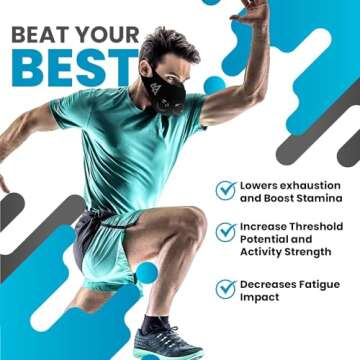 TRAININGMASK - Elevation Training Mask 2.0 - Resistance Training Mask®, High Altitude Mask, Workout Mask (Black, Medium)