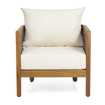 Stylish Acacia Wood Outdoor Chairs with Cushions