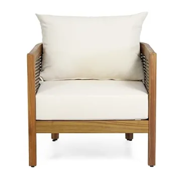 Stylish Acacia Wood Outdoor Chairs with Cushions