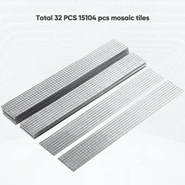 PP OPOUNT 15104 PCS Self-Adhesive Mosaic Tiles, Small Mirror Mosaics Tiles for DIY Disco Balls, Craft Decoration and Indoor Decoration(5 x 5 mm)