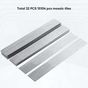 PP OPOUNT 15104 PCS Self-Adhesive Mosaic Tiles, Small Mirror Mosaics Tiles for DIY Disco Balls, Craft Decoration and Indoor Decoration(5 x 5 mm)