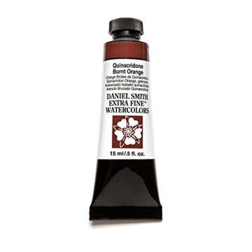 Daniel Smith 284600086 Extra Fine Watercolor 15ml Paint Tube, Quinacridone, Burnt Orange, 0.5 Fl Oz (Pack of 1)