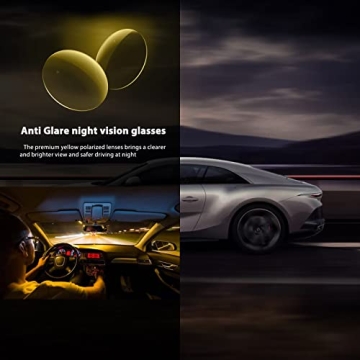 Polarized Anti-glare Night Driving Glasses for Safety & Style