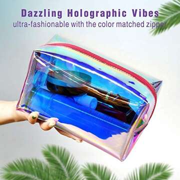 F-color Holographic Makeup Bag - Stylish & Waterproof