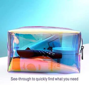 F-color Holographic Makeup Bag - Stylish & Waterproof