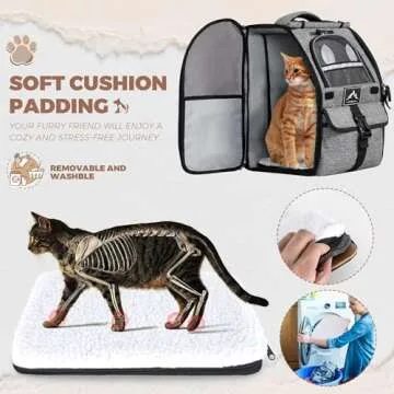 Pet Carrier Backpack for Dogs and Cats,Puppies,Ventilated Design Breathable Dog Carrier Backpack,Cat Bag for Hiking Travel Camping Outdoor Use,Gray
