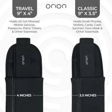 Mind and Body Experts The Belt of Orion Survival Gear Travel Running Belt Black Fanny Pack Hands Free Way to Carry Sanitizer, Face Mask, Phone, Passport, Keys, ID, Money & Everyday Essentials