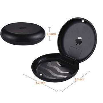 ZIZNBA 2 Pack Retainer Cases,Solid Orthodontic Retainer Case (Black)