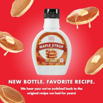 ChocZero Maple Syrup, Sugar Free and Low Carb Delightful Topping
