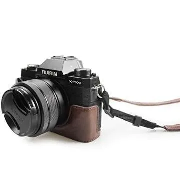 Kinokoo PU Leather Cover Bag for Fuji X-T100 Camera
