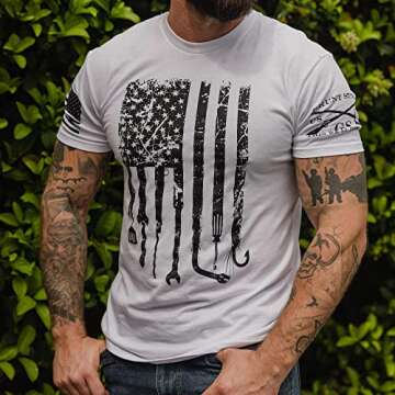 Grunt Style Dad Flag Men's T-Shirt for Patriotic Comfort