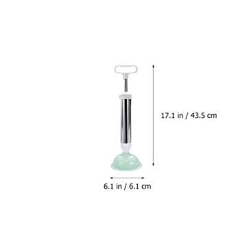 DOITOOL Stainless Steel Toilet Plunger for Easy Drain Cleaning