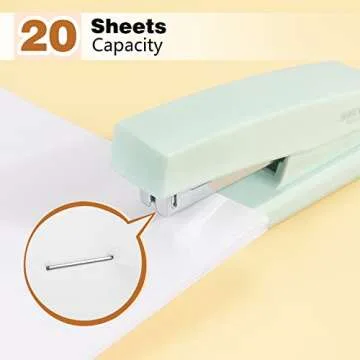 Tamaki Stapler, Office Stapler, Stapler for Desk Portable Durable Staplers Office Supplies (Green)