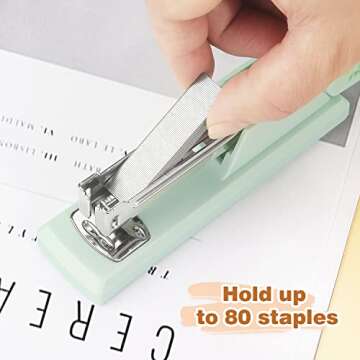 Tamaki Stapler, Office Stapler, Stapler for Desk Portable Durable Staplers Office Supplies (Green)