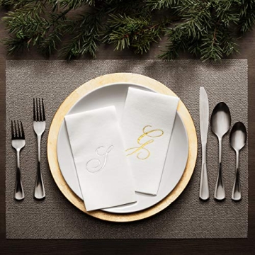 Elegant Monogrammed Disposable Hand Towels for Guests