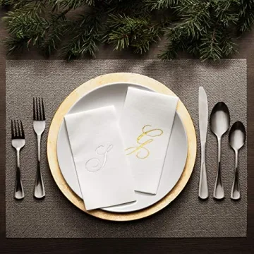 Elegant Monogrammed Disposable Hand Towels for Guests