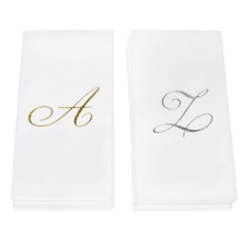 Elegant Monogrammed Disposable Hand Towels for Guests