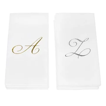 Elegant Monogrammed Disposable Hand Towels for Guests