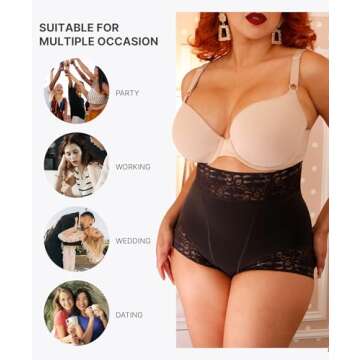 SHAPELLX Women's Tummy Control Body Shaper Compression Panties