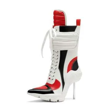 Tsrenlmln Women's Ankle Boots High Heel Boots for Women Stiletto Heel Boots Fashion Pointed Toe Ankl...