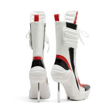 Tsrenlmln Women's Ankle Boots High Heel Boots for Women Stiletto Heel Boots Fashion Pointed Toe Ankle Booties for Women Womens Elastic Fabric Heel Pull-On High Heel comfort Booties