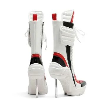 Tsrenlmln Women's Ankle Boots High Heel Boots for Women Stiletto Heel Boots Fashion Pointed Toe Ankle Booties for Women Womens Elastic Fabric Heel Pull-On High Heel comfort Booties