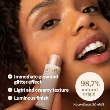 ATTITUDE Oceanly Lightweight Highlighter Stick, Titanium Dioxide-Free, EWG Verified, Plastic-Free, V...