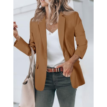 Cicy Bell Women's Open Front Casual Blazer Jacket