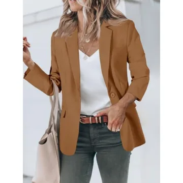Cicy Bell Women's Open Front Casual Blazer Jacket
