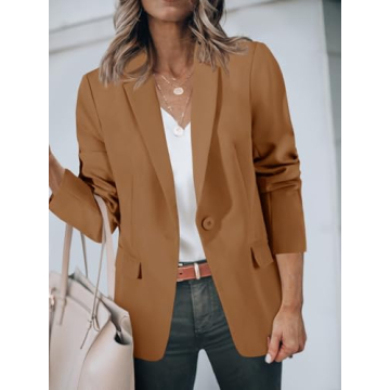 Cicy Bell Women's Open Front Casual Blazer Jacket