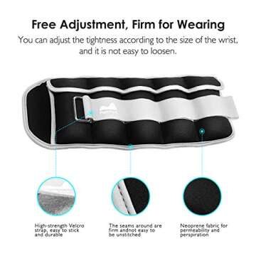 REEHUT Adjustable Ankle/Wrist Weights for Exercise