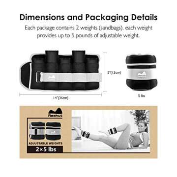 REEHUT Adjustable Ankle/Wrist Weights for Exercise