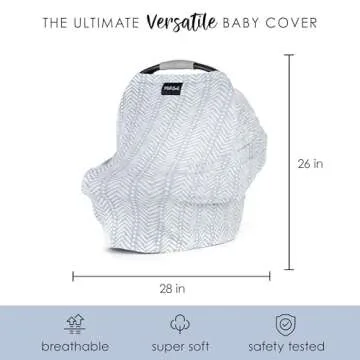 Milk Snob Original 5-in-1 Cover - Added Privacy for Breastfeeding, Baby Car Seat, Carrier, Stroller, High Chair, Shopping Cart, Lounger Canopy - Newborn Essentials, Nursing Top, Soho