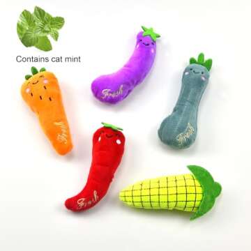 ISCRIO Cat Mint Toys for Interactive Play and Teething