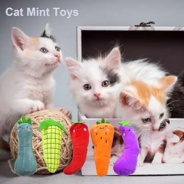 ISCRIO Cat Mint Toys for Interactive Play and Teething