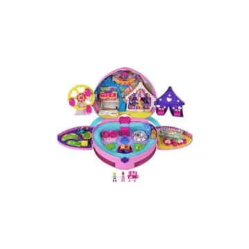 Polly Pocket 2-in-1 Travel Toy Playset with Micro Dolls & Accessories - Tiny is Mighty Theme Park Ba...