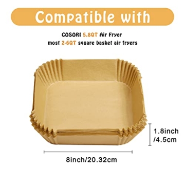 Air Fryer Parchment Liners for COSORI - 100 Pcs