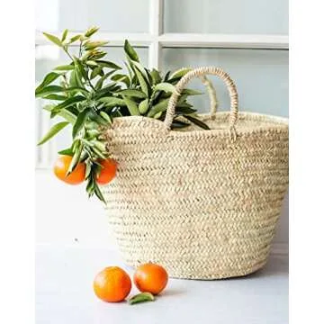 Handcrafted Moroccan Straw Basket - Versatile Tote for Every Occasion