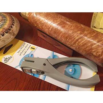 EK Tools Heavy Duty Paper Punch, Vertical Slot, Gray