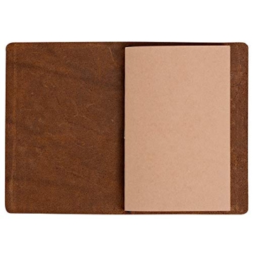Pocket Travelers Notebook - Refillable Leather Journal