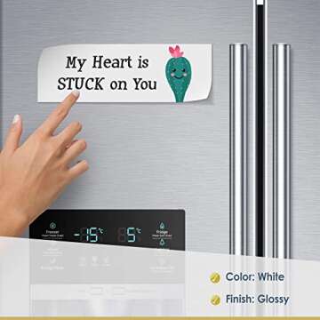 Printable Vinyl Sticker Paper for Inkjet Printer - Glossy Waterproof White Self-Adhesive Sheets for Cricut, Small Business Labels & Water Bottle Stickers - 15 A4 Premium Sticker Sheets for Printing