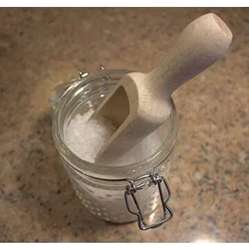 Traditional Wooden Spoons Set of 3, 6-3/4" Eco-Friendly Scoops