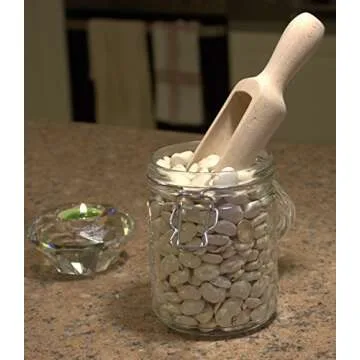 Traditional Wooden Spoons Set of 3, 6-3/4" Eco-Friendly Scoops