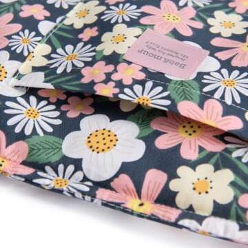 Bebamour Doll Carrier Original Reborn Baby Doll Carrier for Doll Toys Doll Carrier for Girls and Boys (Green Flower)