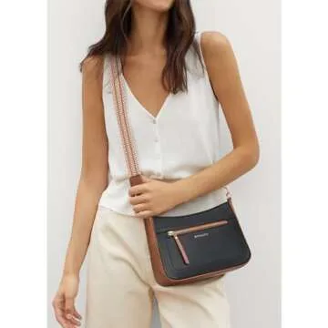 BOSTANTEN Crossbody Bags for Women Vegan Leather Hobo Purses Shoulder Handbags with Detachable Guita...