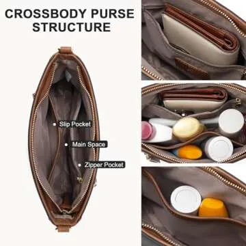 Stylish BOSTANTEN Vegan Leather Crossbody Bag for Women