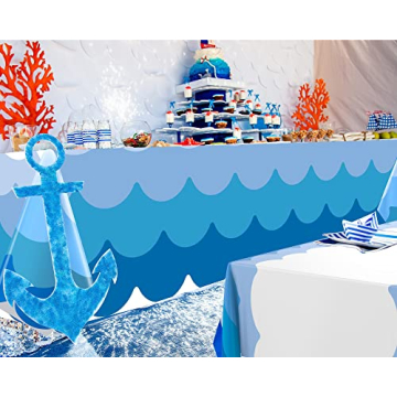 Irenare Ocean Waves Tablecloths | 3 Pcs for Beach Parties