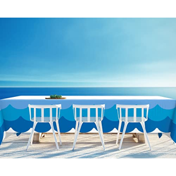 Irenare Ocean Waves Tablecloths | 3 Pcs for Beach Parties