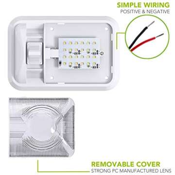 Leisure LED 5 Pack RV Ceiling Dome Light for Trailers