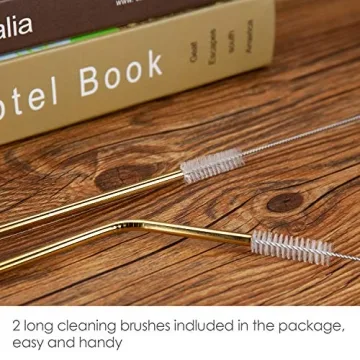 YIHONG 10.5" Stainless Steel Straws 8 pcs Set